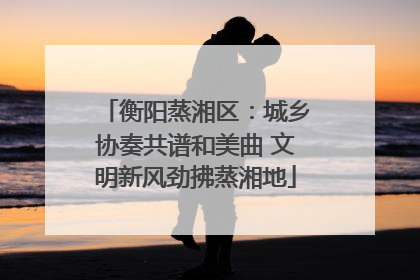 衡阳蒸湘区：城乡协奏共谱和美曲 文明新风劲拂蒸湘地
