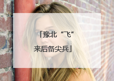豫北“飞”来后备尖兵