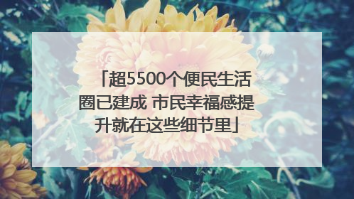 超5500个便民生活圈已建成 市民幸福感提升就在这些细节里