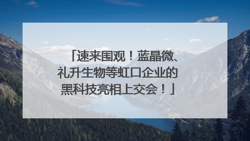 速来围观！蓝晶微、礼升生物等虹口企业的黑科技亮相上交会！