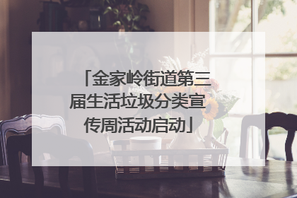 金家岭街道第三届生活垃圾分类宣传周活动启动