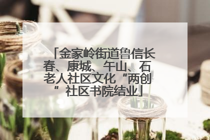 金家岭街道鲁信长春、康城、午山、石老人社区文化“两创”社区书院结业