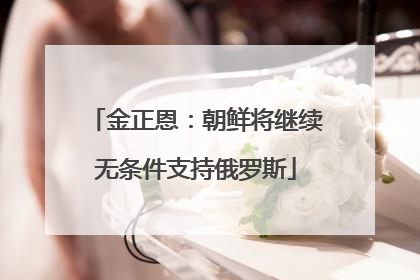 金正恩：朝鲜将继续无条件支持俄罗斯