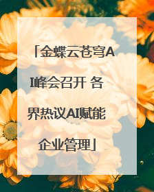 金蝶云苍穹AI峰会召开 各界热议AI赋能企业管理