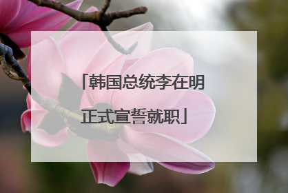 韩国总统李在明正式宣誓就职