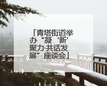 青塔街道举办“凝‘新’聚力·共话发展”座谈会