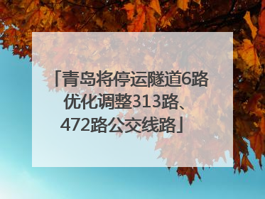 青岛将停运隧道6路 优化调整313路、472路公交线路