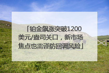 铂金飙涨突破1200美元/盎司关口，新市场焦点也需谨防回调风险
