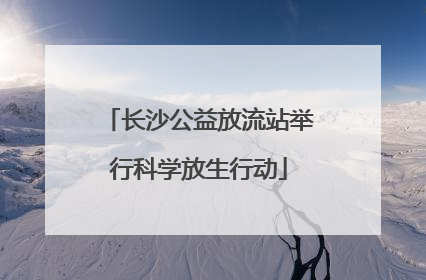 长沙公益放流站举行科学放生行动