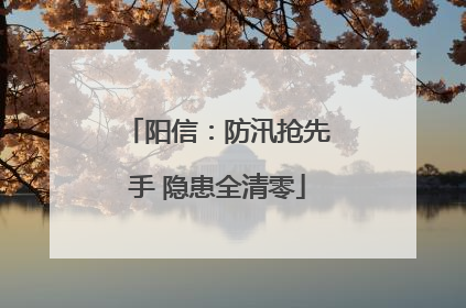 阳信：防汛抢先手 隐患全清零