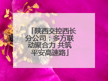 陕西交控西长分公司：多方联动聚合力 共筑平安高速路