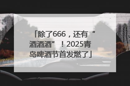 除了666，还有“酒酒酒”！2025青岛啤酒节首发燃了