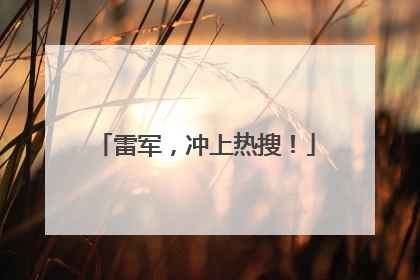 雷军，冲上热搜！