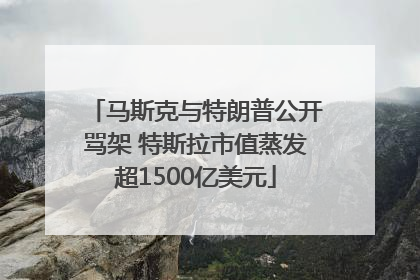 马斯克与特朗普公开骂架 特斯拉市值蒸发超1500亿美元