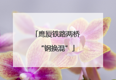 鹰厦铁路两桥“钢换混”