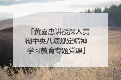 黄喜忠讲授深入贯彻中央八项规定精神学习教育专题党课