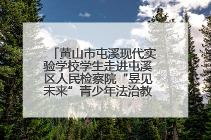 黄山市屯溪现代实验学校学生走进屯溪区人民检察院“昱见未来”青少年法治教育宣传基地