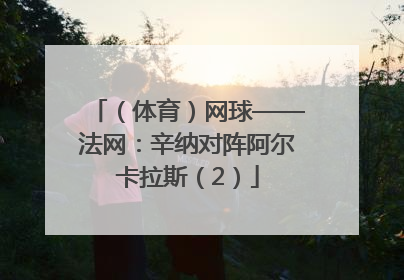 （体育）网球——法网：辛纳对阵阿尔卡拉斯（2）