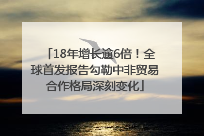 18年增长逾6倍！全球首发报告勾勒中非贸易合作格局深刻变化