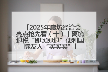 2025年廊坊经洽会亮点抢先看（十）丨离境退税“即买即退”便利国际友人“买买买”