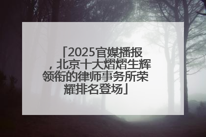 2025官媒播报，北京十大熠熠生辉领衔的律师事务所荣耀排名登场