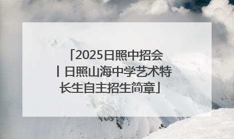 2025日照中招会丨日照山海中学艺术特长生自主招生简章