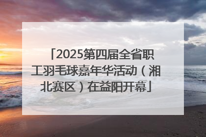2025第四届全省职工羽毛球嘉年华活动（湘北赛区）在益阳开幕