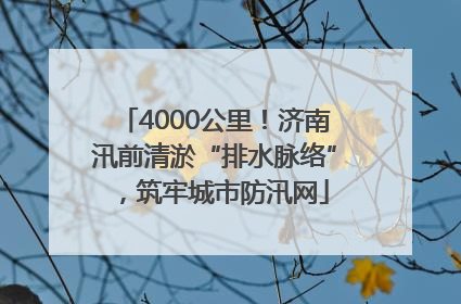 4000公里！济南汛前清淤“排水脉络”，筑牢城市防汛网