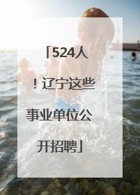 524人！辽宁这些事业单位公开招聘