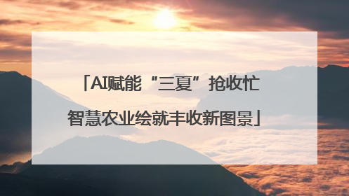 AI赋能“三夏”抢收忙 智慧农业绘就丰收新图景